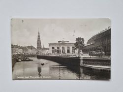 Vykort Köpenhamn, Kanalen med Thorvaldsens Museum. 1930