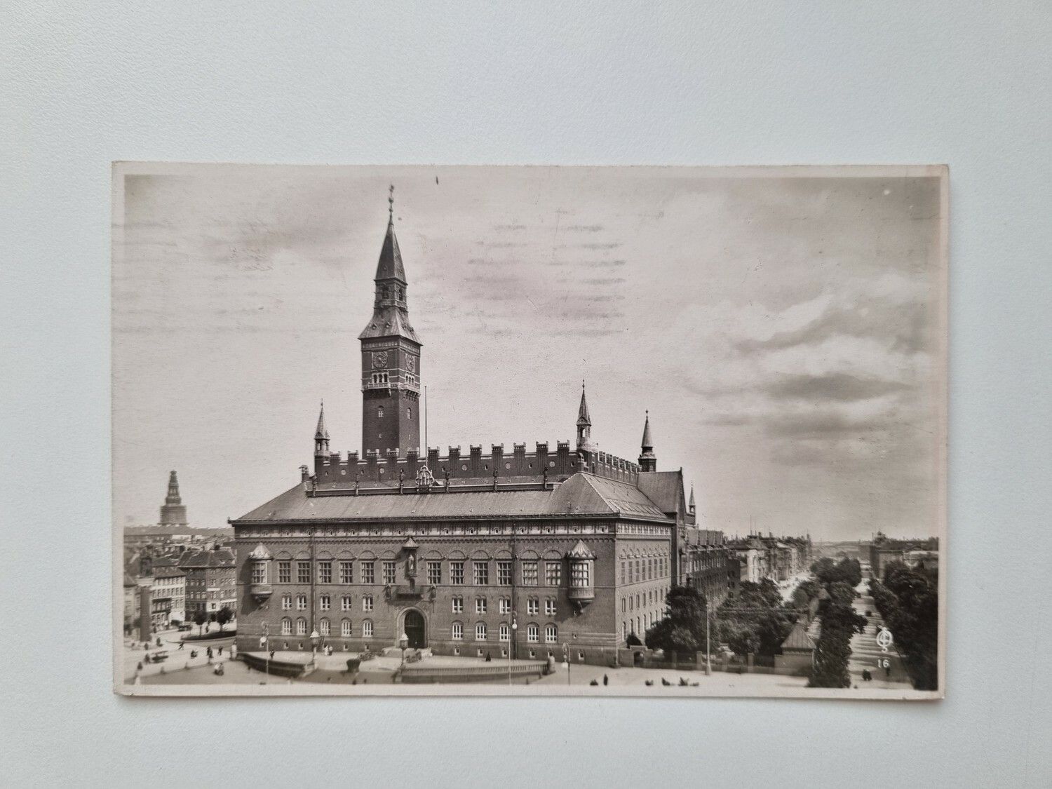 Vykort Köpenhamn, Rådhuset, 1930