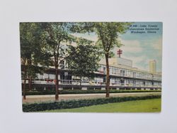Vykort Lake County Tuberculosis Sanitarium Waukegan, Illinois