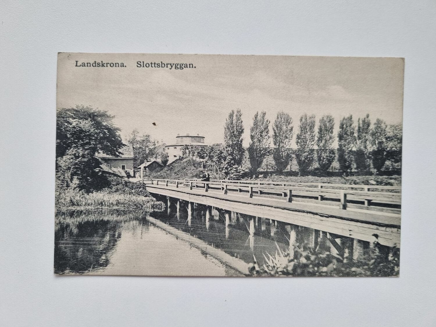 Vykort Landskrona Slottsbryggan 1911