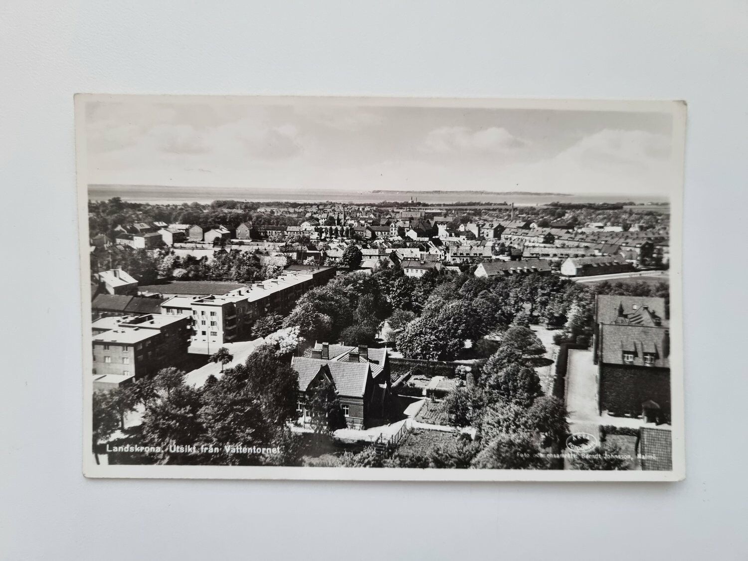 Vykort Landskrona Utsikt från Vattentornet