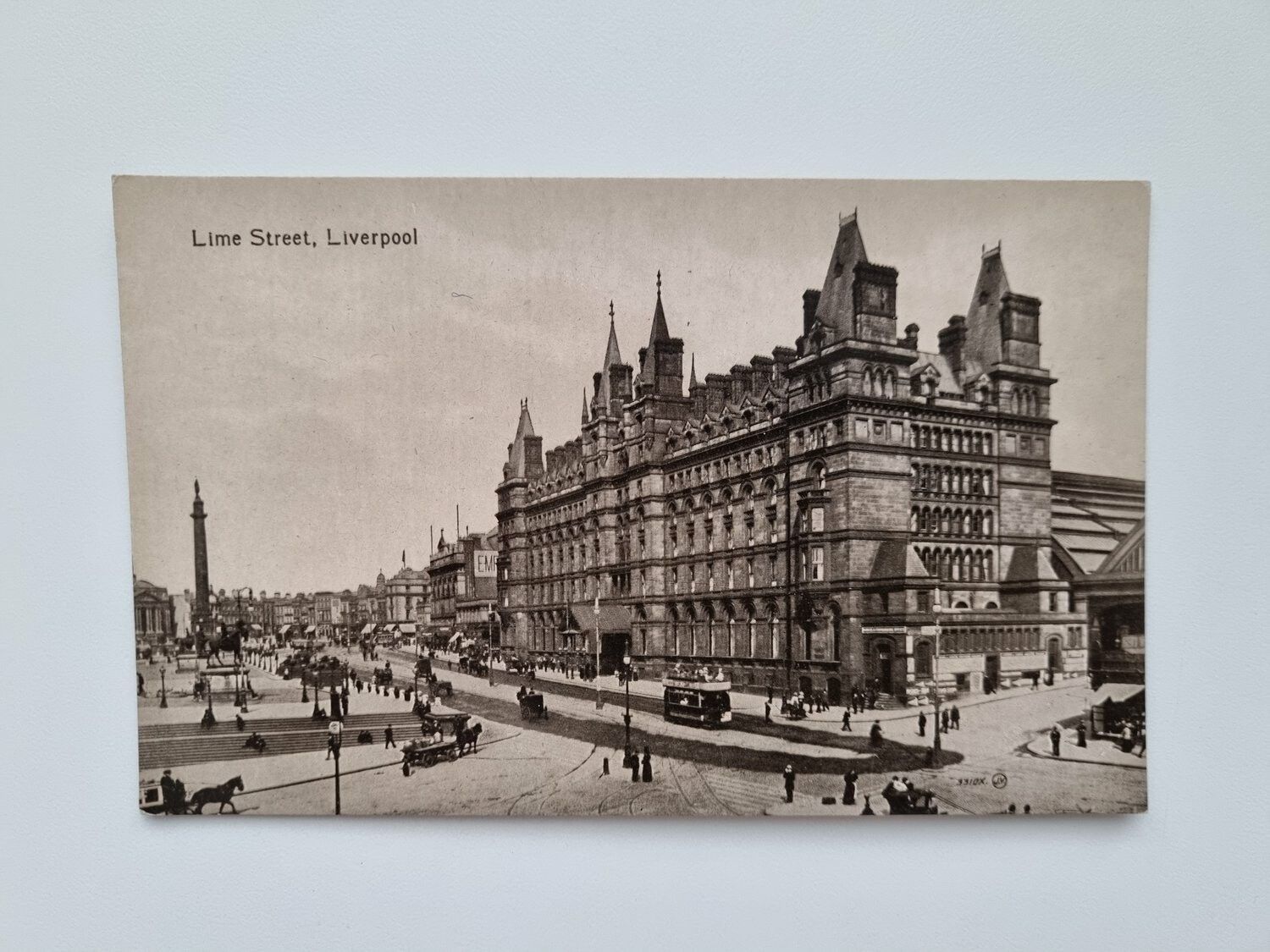 Vykort Lime Street, Liverpool