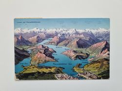 Vykort Luzern und Vierwaldstättersee