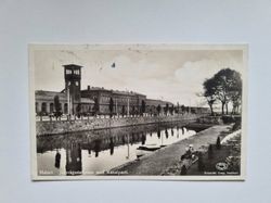 Vykort Malmö. Järnvägsstationen med Kanalparti.