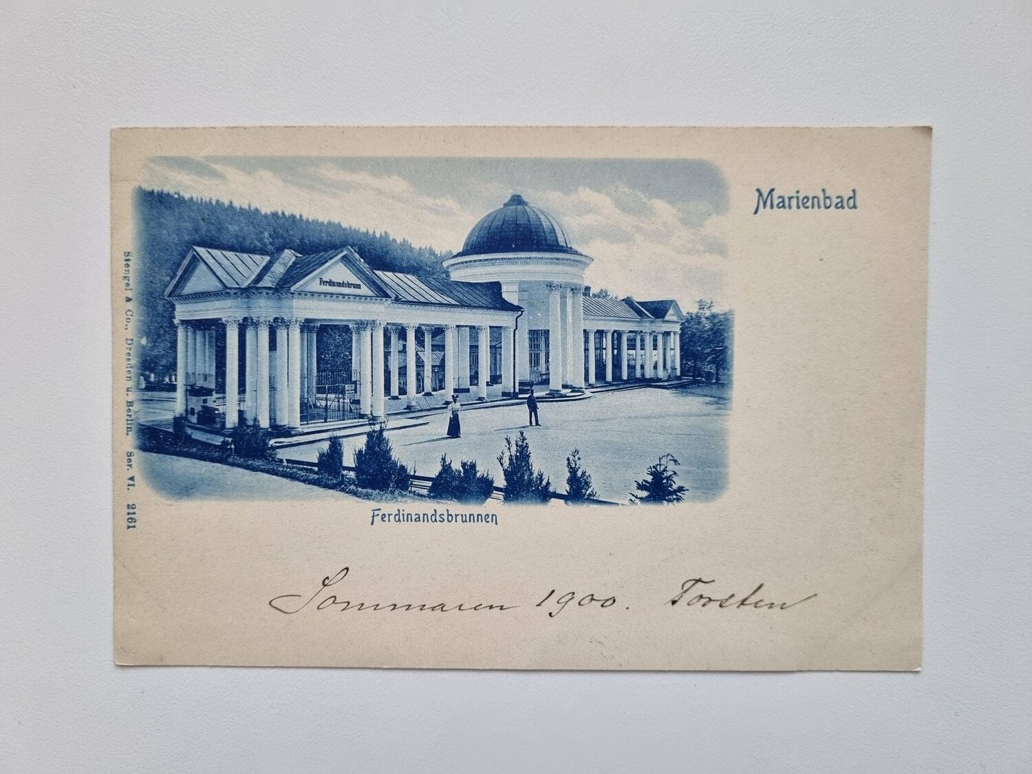 Vykort Marienbad Ferdinandsbrunnen, 1900
