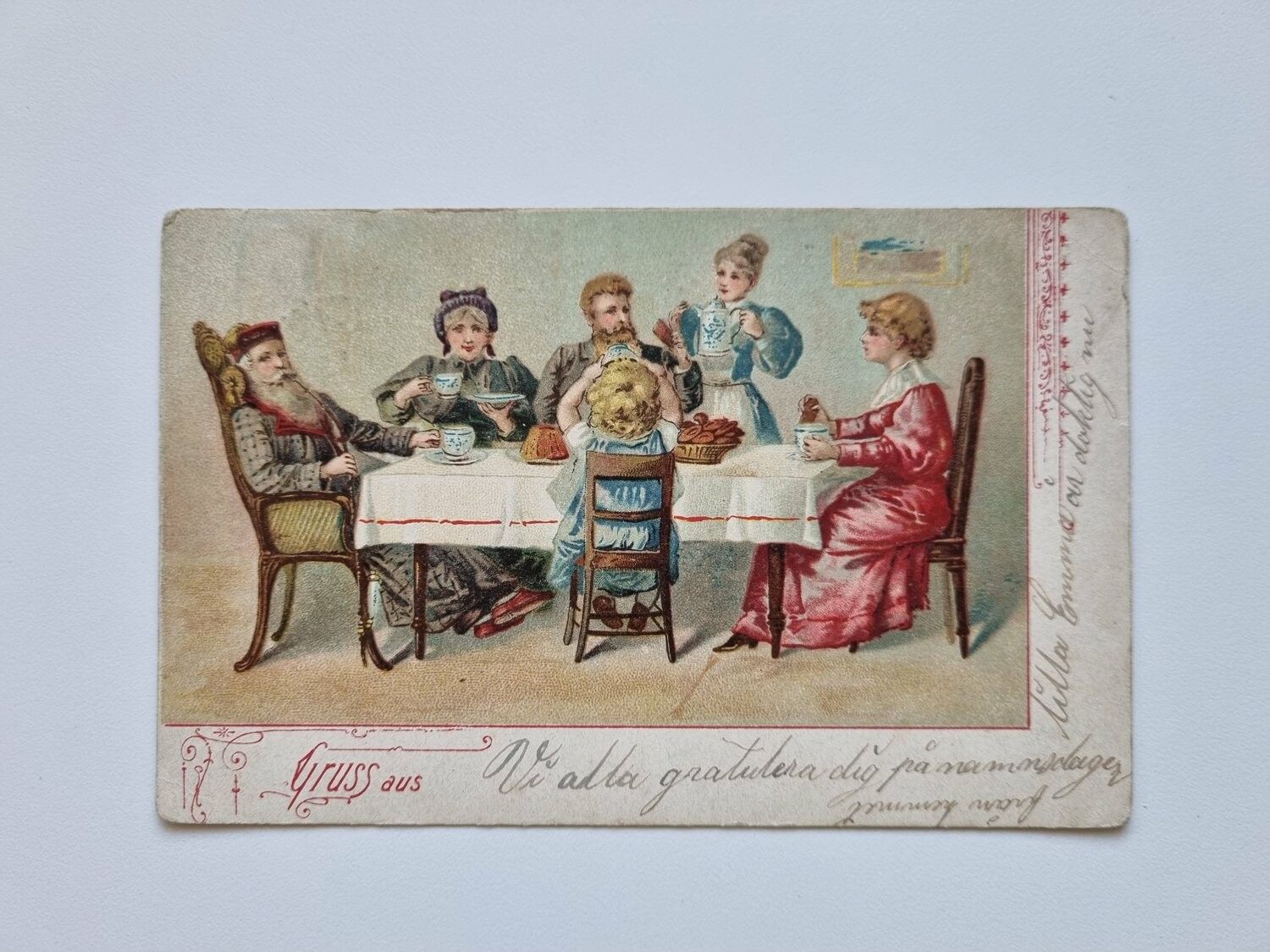 Vykort Middag, 1906