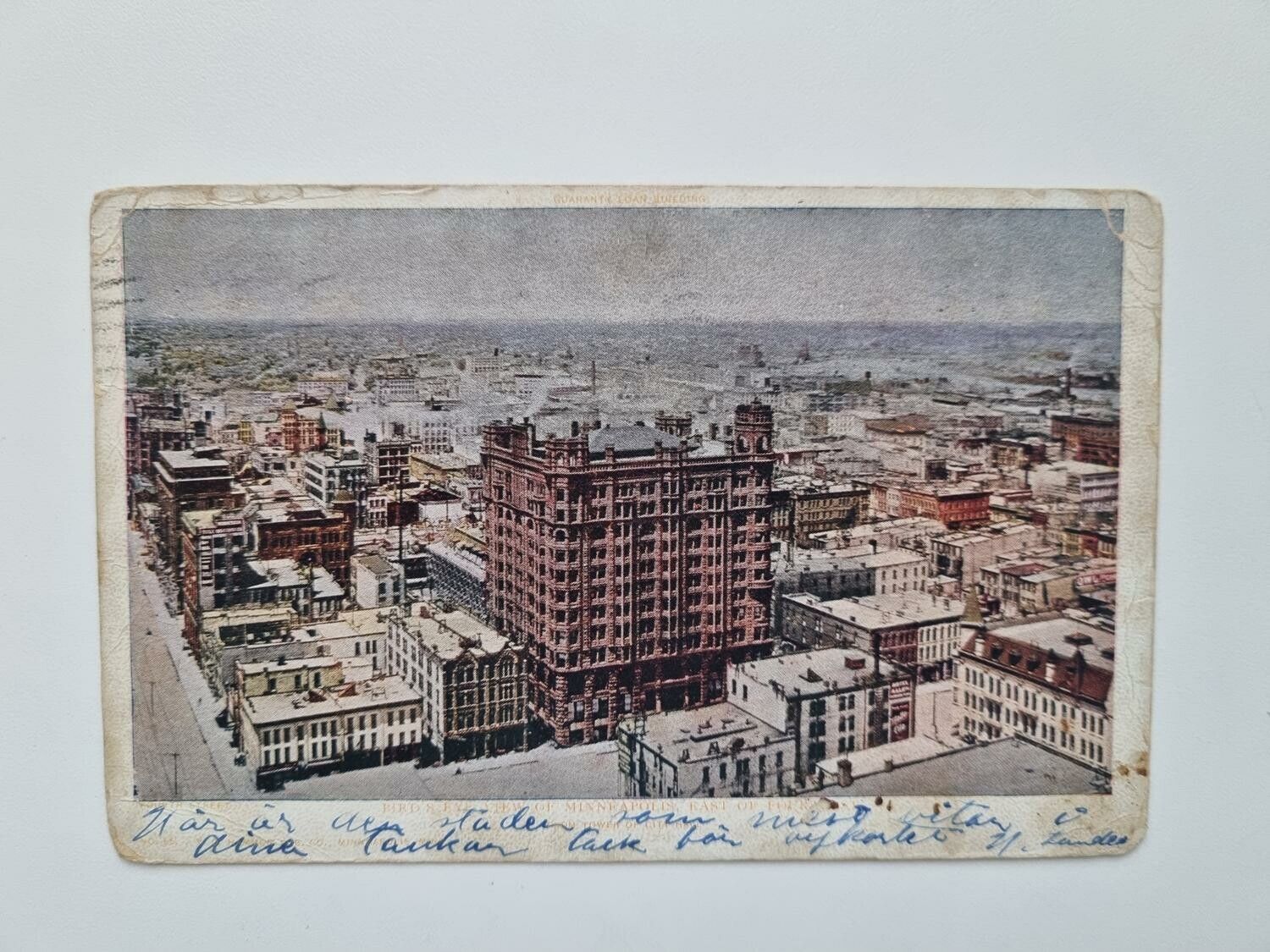 Vykort Minneapolis MN-Minnesota, Birds Eye View 1904