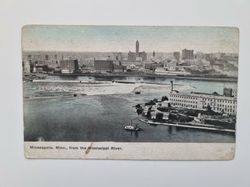 Vykort Minneapolis from the Mississippi River 1909