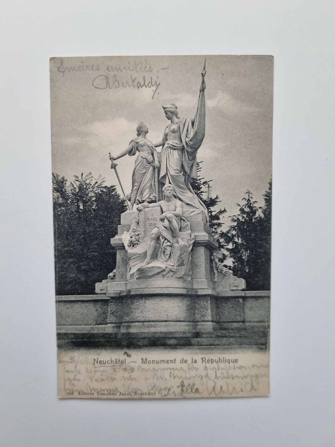 Vykort Monument à la République, 1904