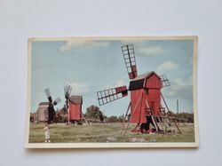 Vykort Motiv från Öland. Kvarnar vid Störlinge