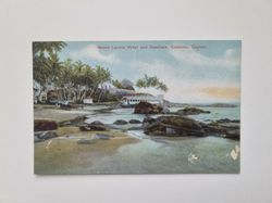 Vykort Mount Lavinia Hotel and Seashore, Colombo, Ceylon.