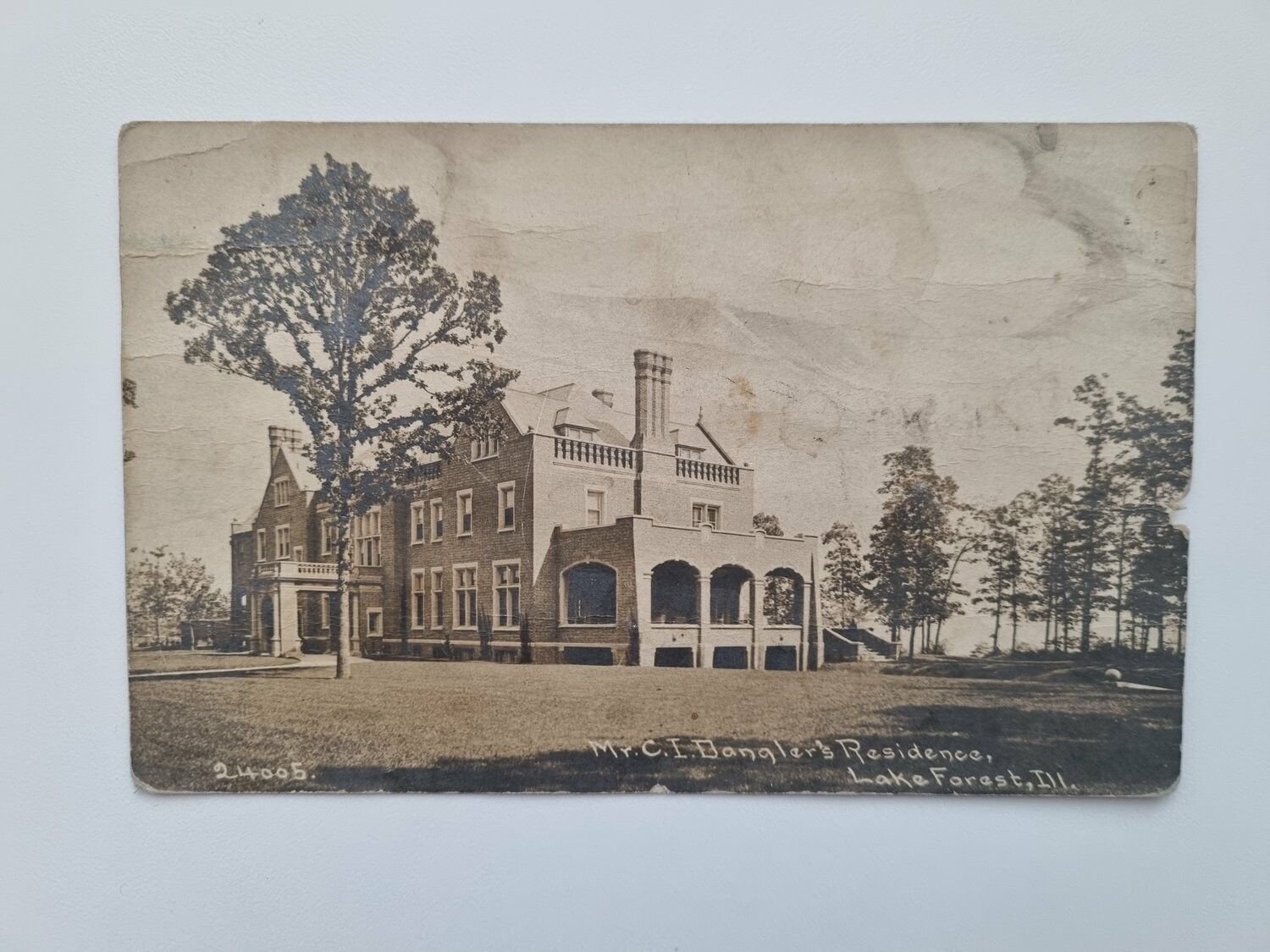 Vykort Mr.C.I.Bangler's Residence, Lake Forest, 1911