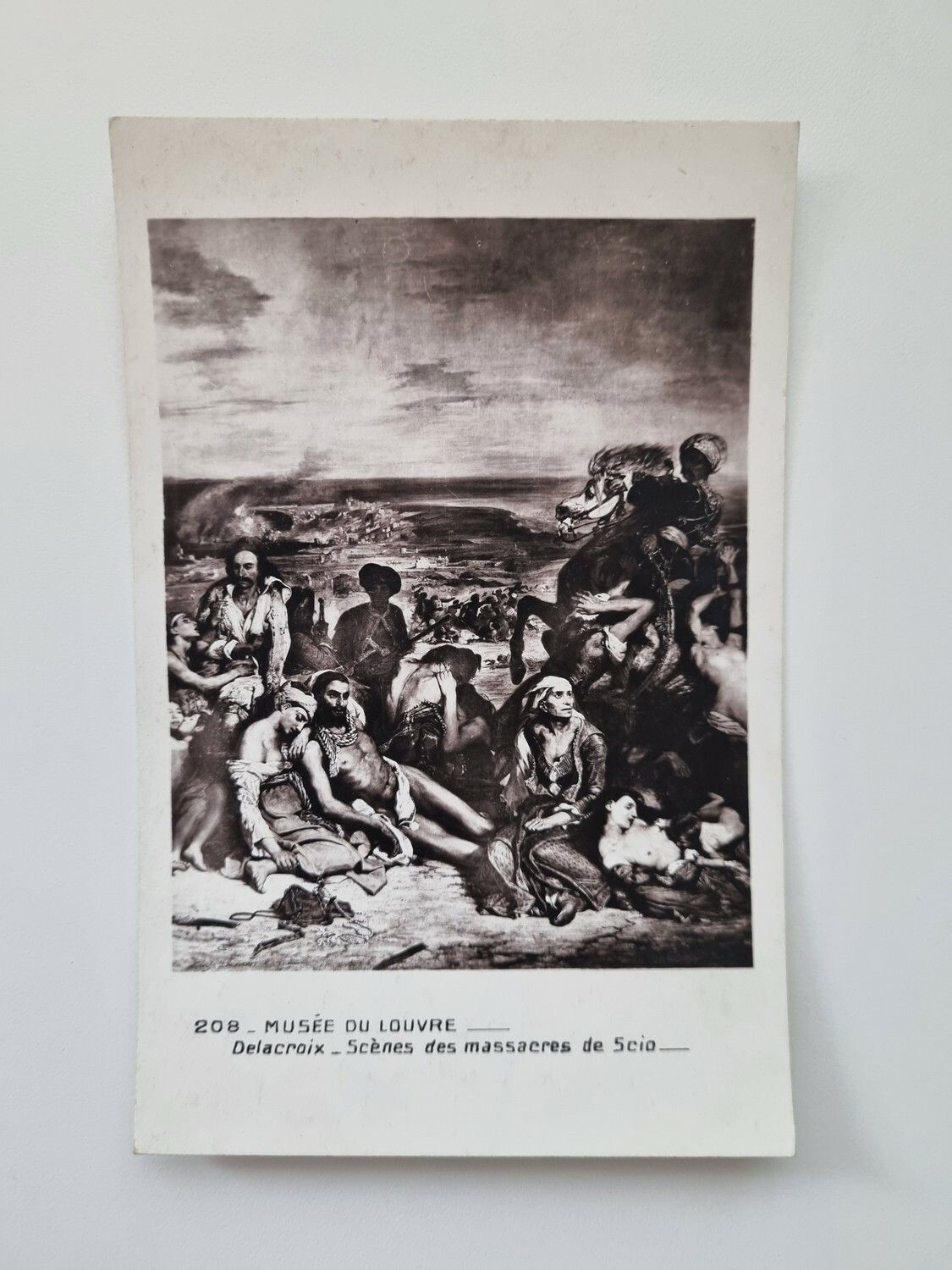 Vykort MUSÉE DU LOUVRE Delacroix Scènes des massacres de Scio