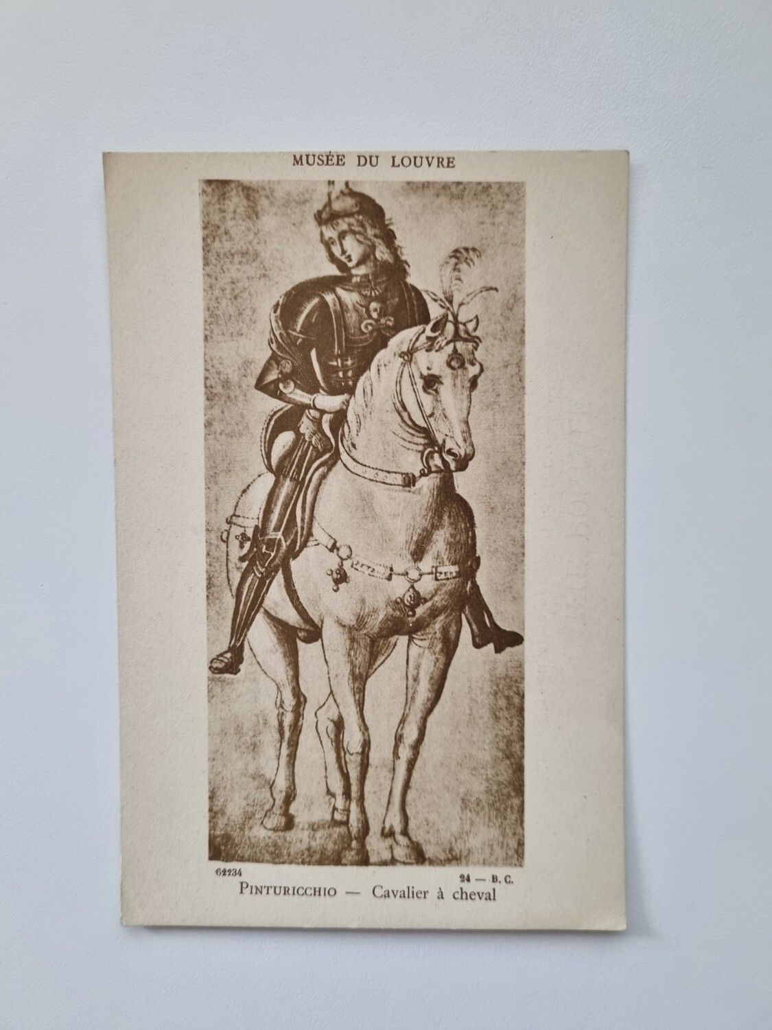 Vykort MUSÉE DU LOUVRE PINTURICCHIO Cavalier à cheval