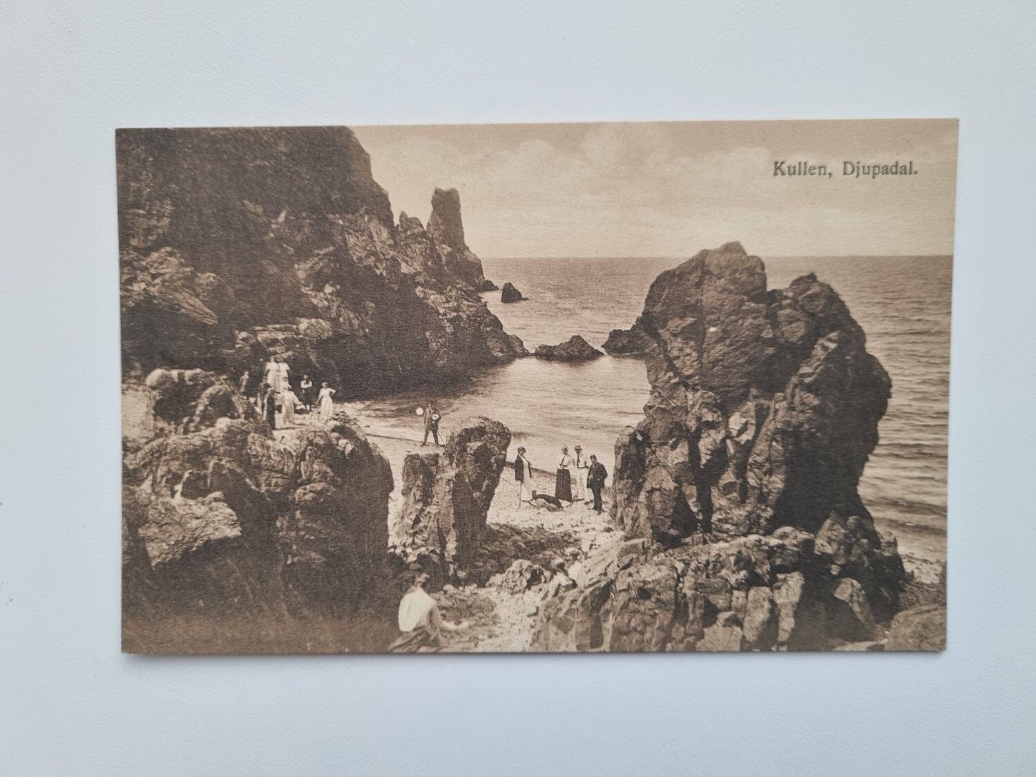 Vykort Mölle. Kullen, Djupadal, 1916