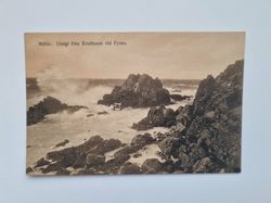 Vykort Mölle. Utsigt från Kruthuset vid Fyren, 1916