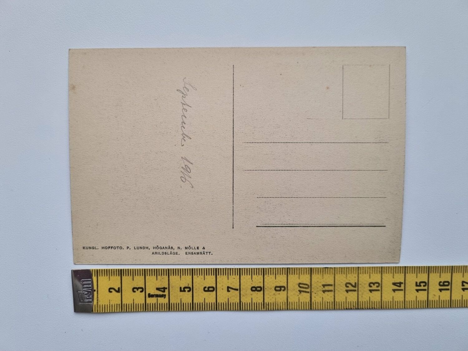 Vykort Mölle. Utsigt från Kruthuset vid Fyren, 1916