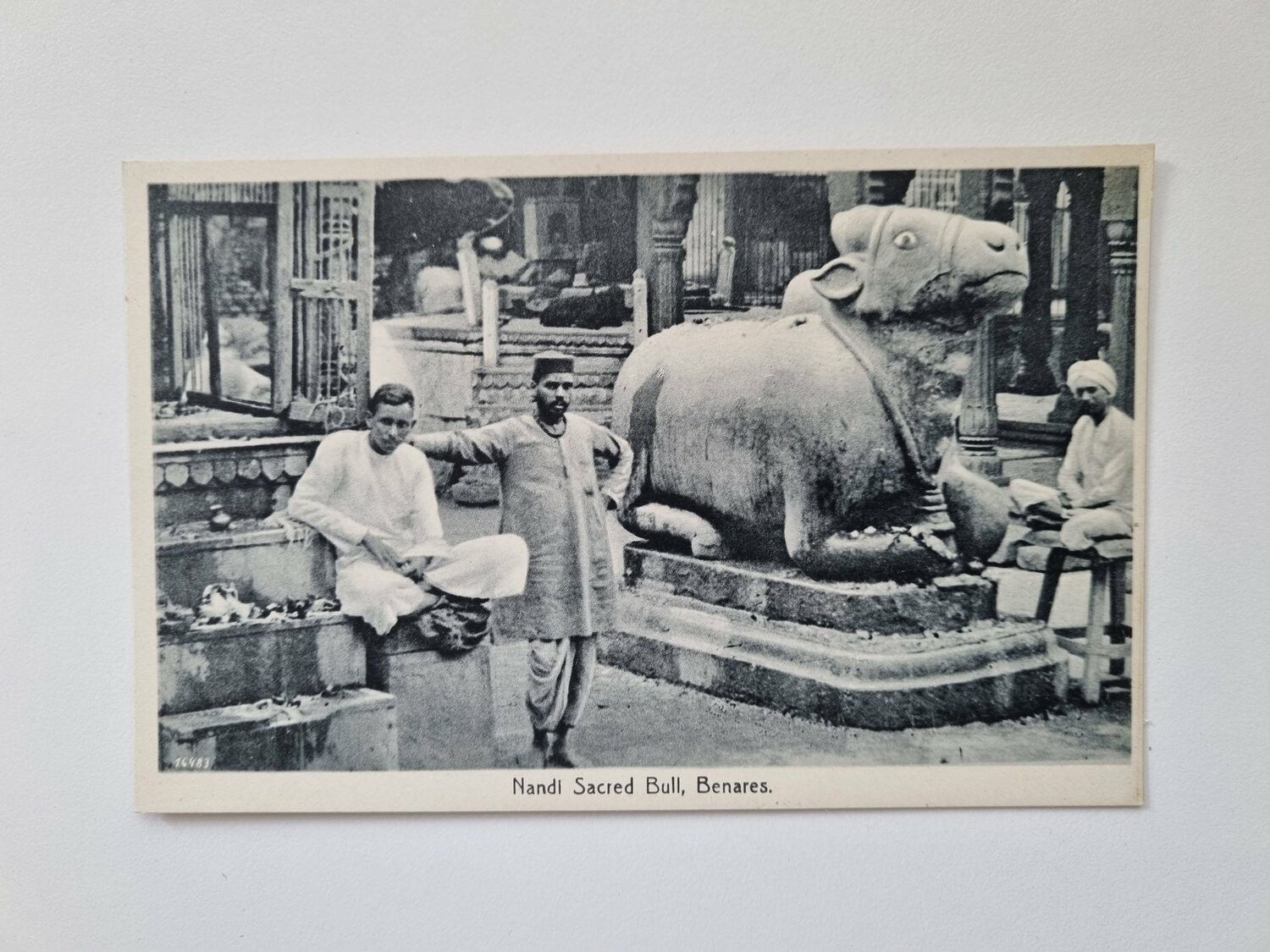 Vykort Nandi Sacred Bull, Benares.
