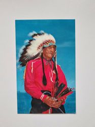 Vykort Native American Indian