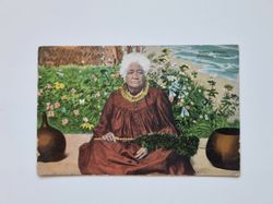 Vykort Native Woman. Hawaiian Islands