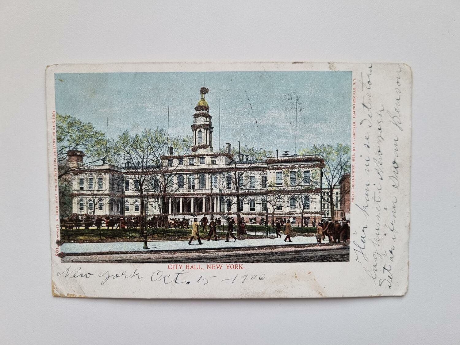 Vykort New York City Hall, 1906