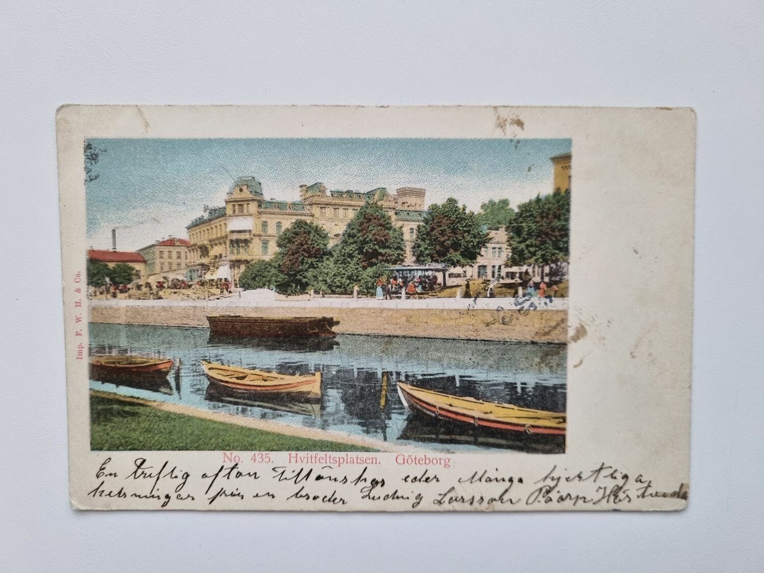 Vykort Hvitfeltsplatsen. Göteborg 1902