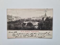 Vykort Stockholm. Kungsträdgården, 1902
