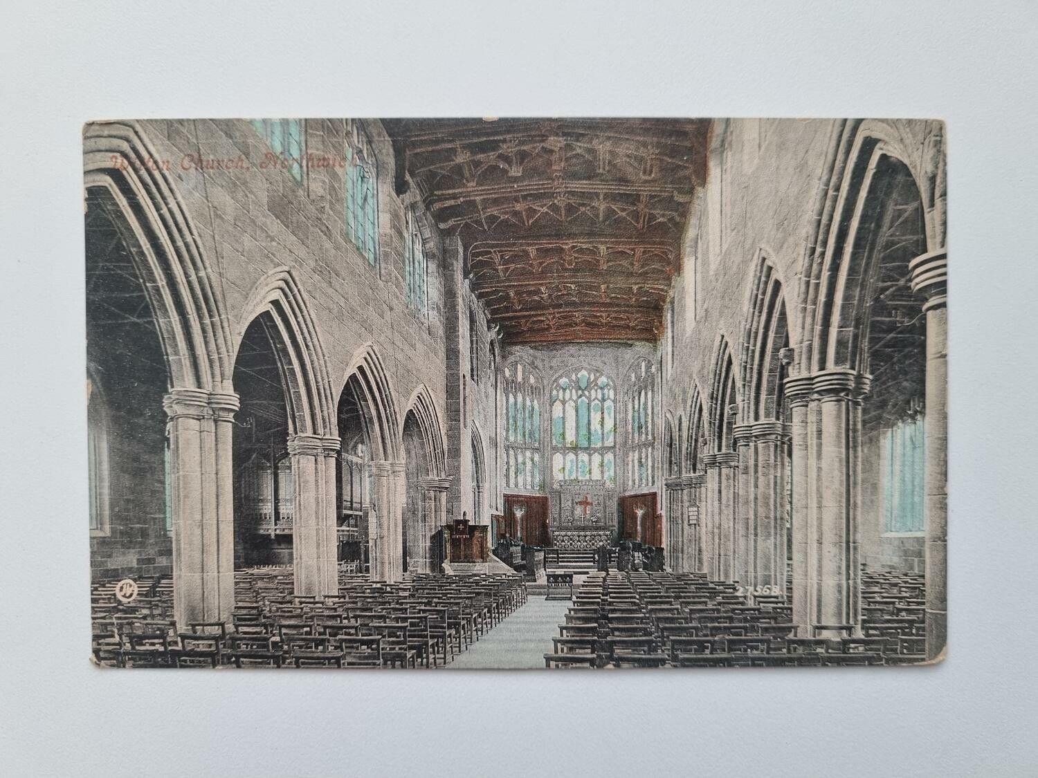 Vykort Northwich, Witton Church Interior 1913