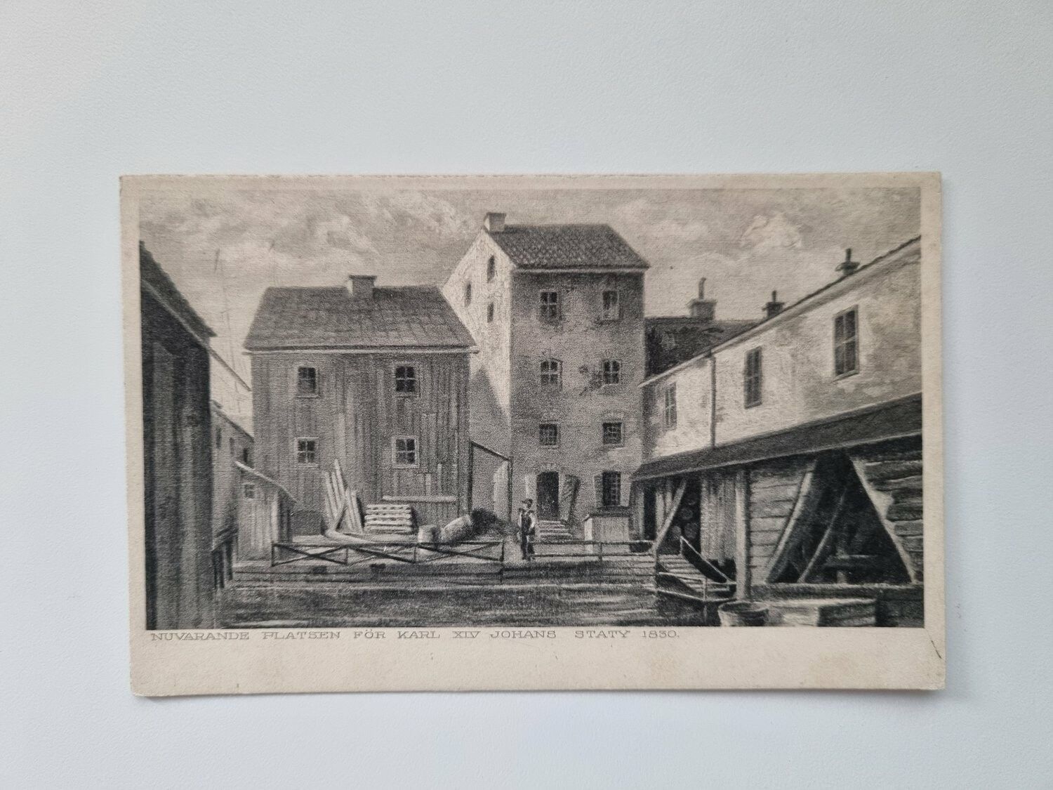 Vykort NUVARANDE FLATEEN FOR KARL XIV JOHANS STATY 1830