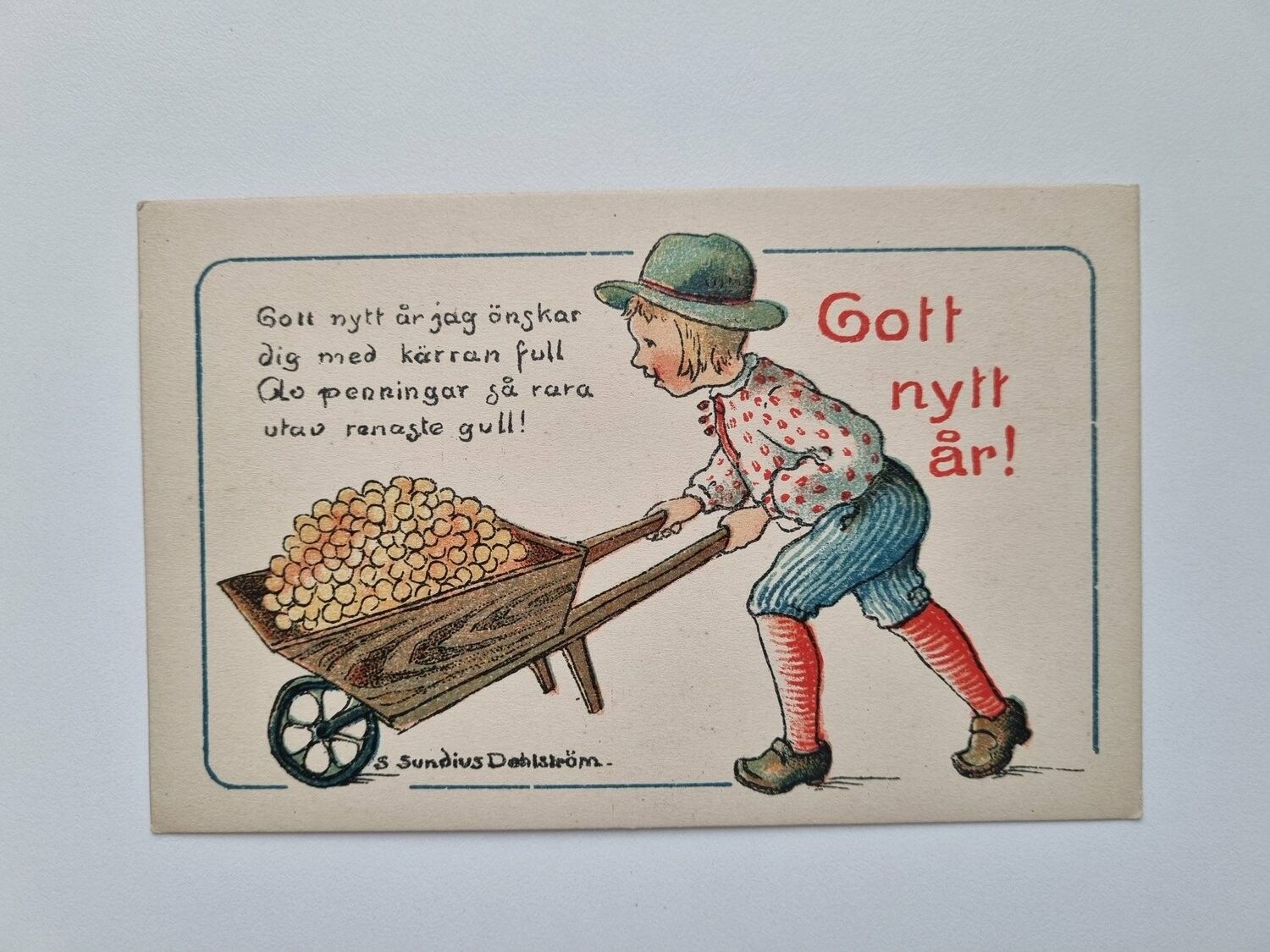 Vykort Nyårskort. S Sundius Dahlström
