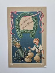 Vykort Nyårskort, A Happy New Year 1912