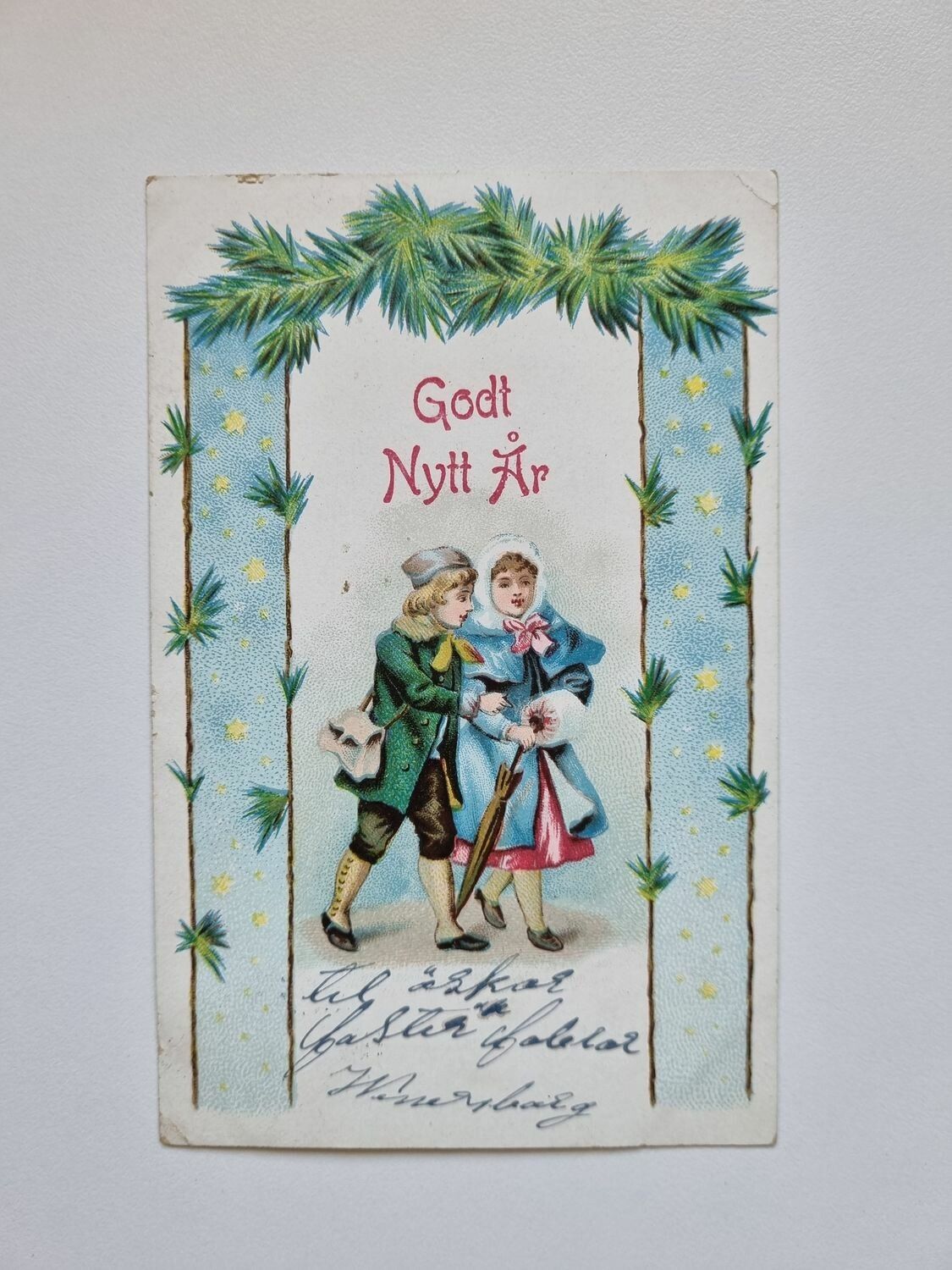 Vykort Nyårskort, 1905