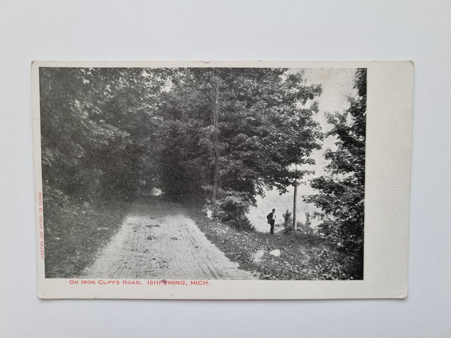 Vykort ON IRON CLIFFS ROAD, ISHPEMING, MICH.
