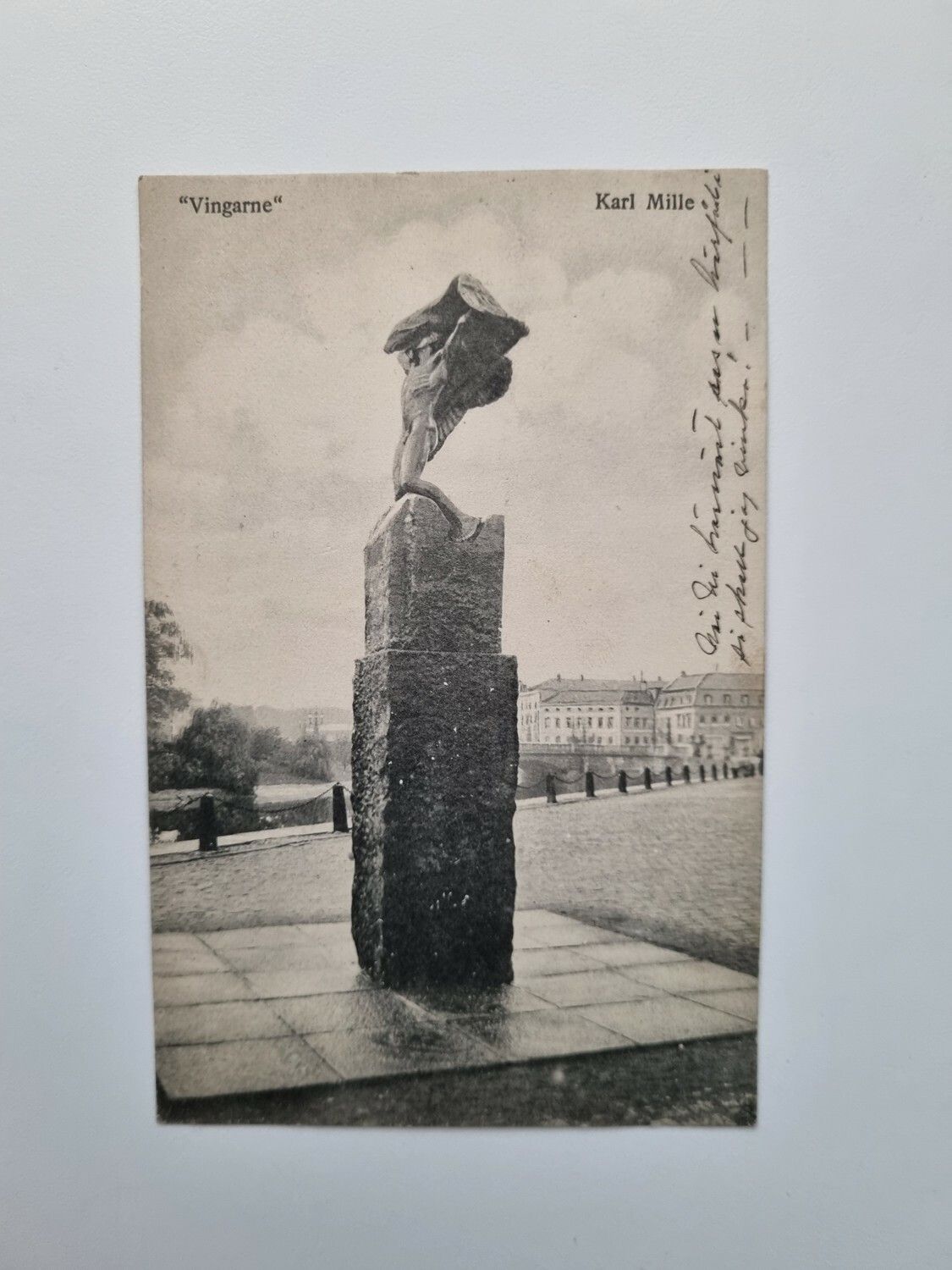 Vykort "Vingarne" Karl Mille