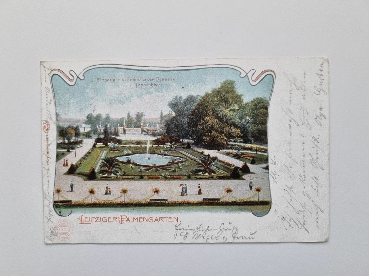 Vykort Palmengarten Frankfurt, 1900