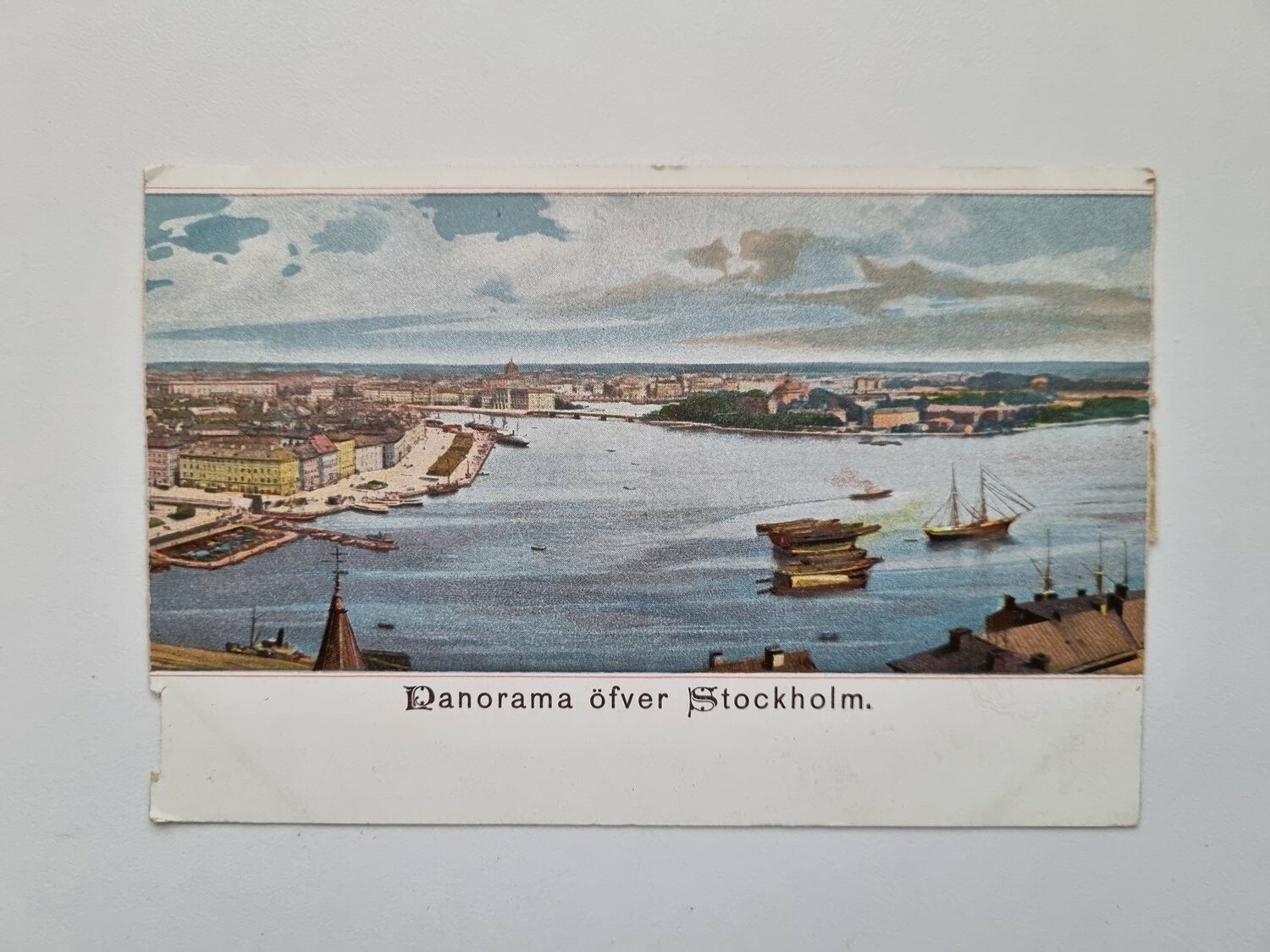 Vykort Panorama öfver Stockholm, 1902