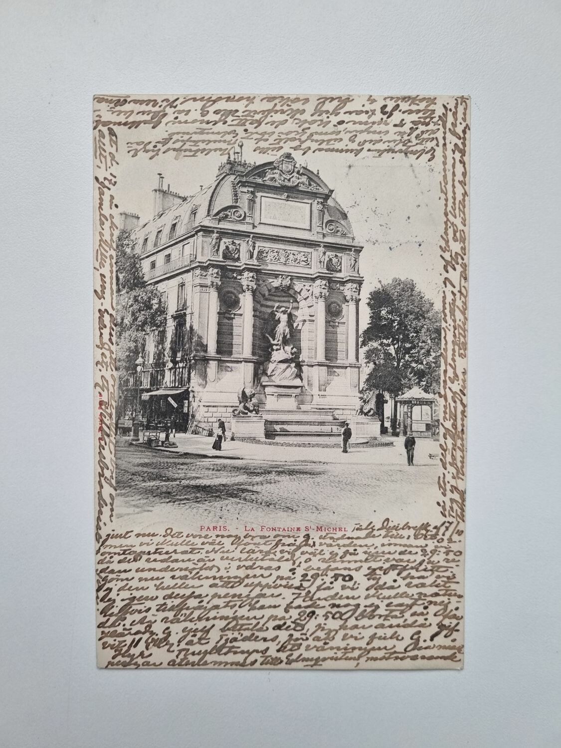 Vykort Paris La Fontaine S' - Michel