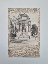 Vykort Paris La Fontaine S' - Michel