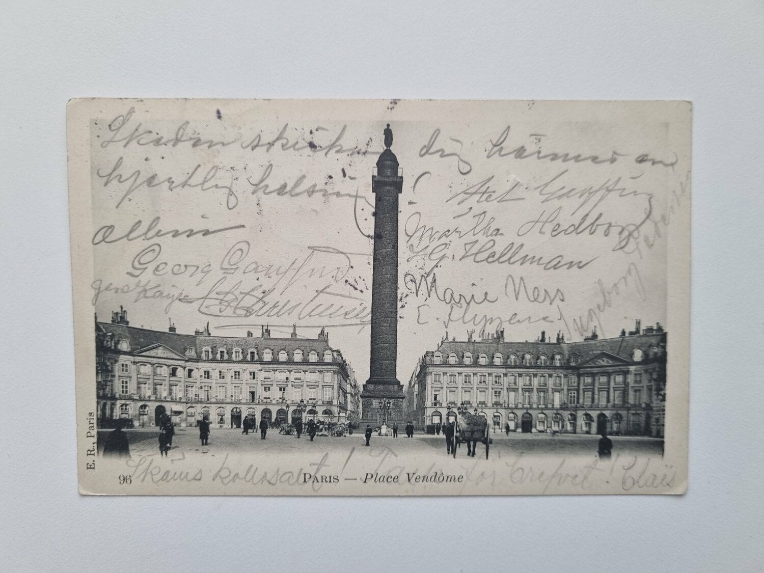 Vykort Paris Place Vendome 1904