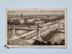 Vykort PARIS The Bridge of Alexander III. 1926