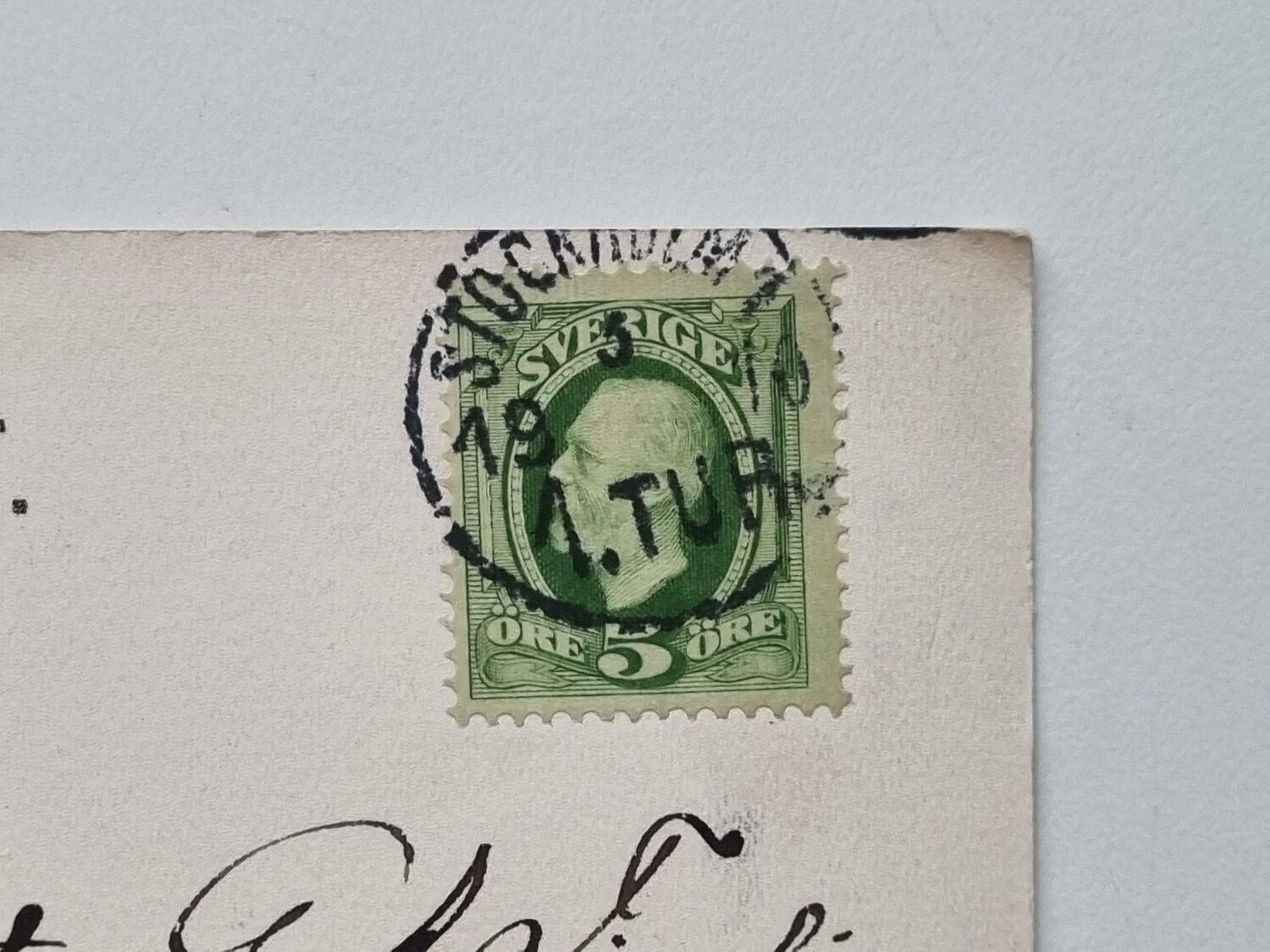 Vykort Parti af Linköping, 1910