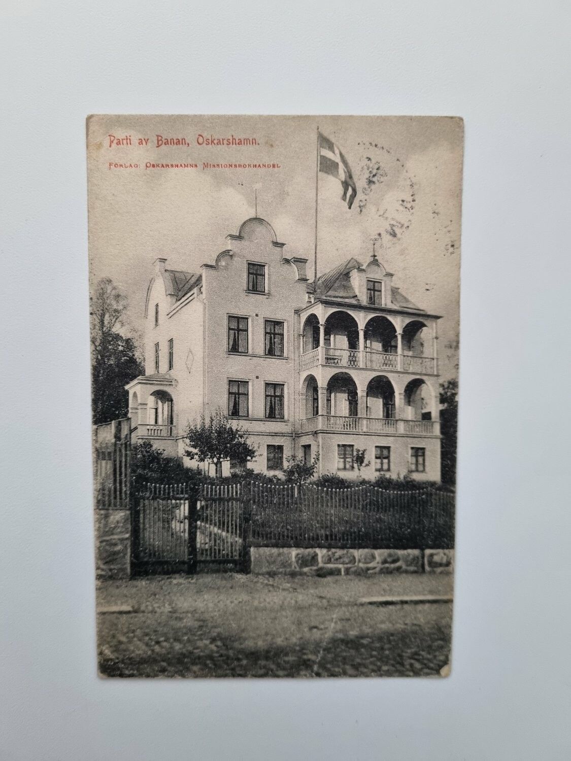 Vykort Parti av Banan, Oskarshamn., 1906