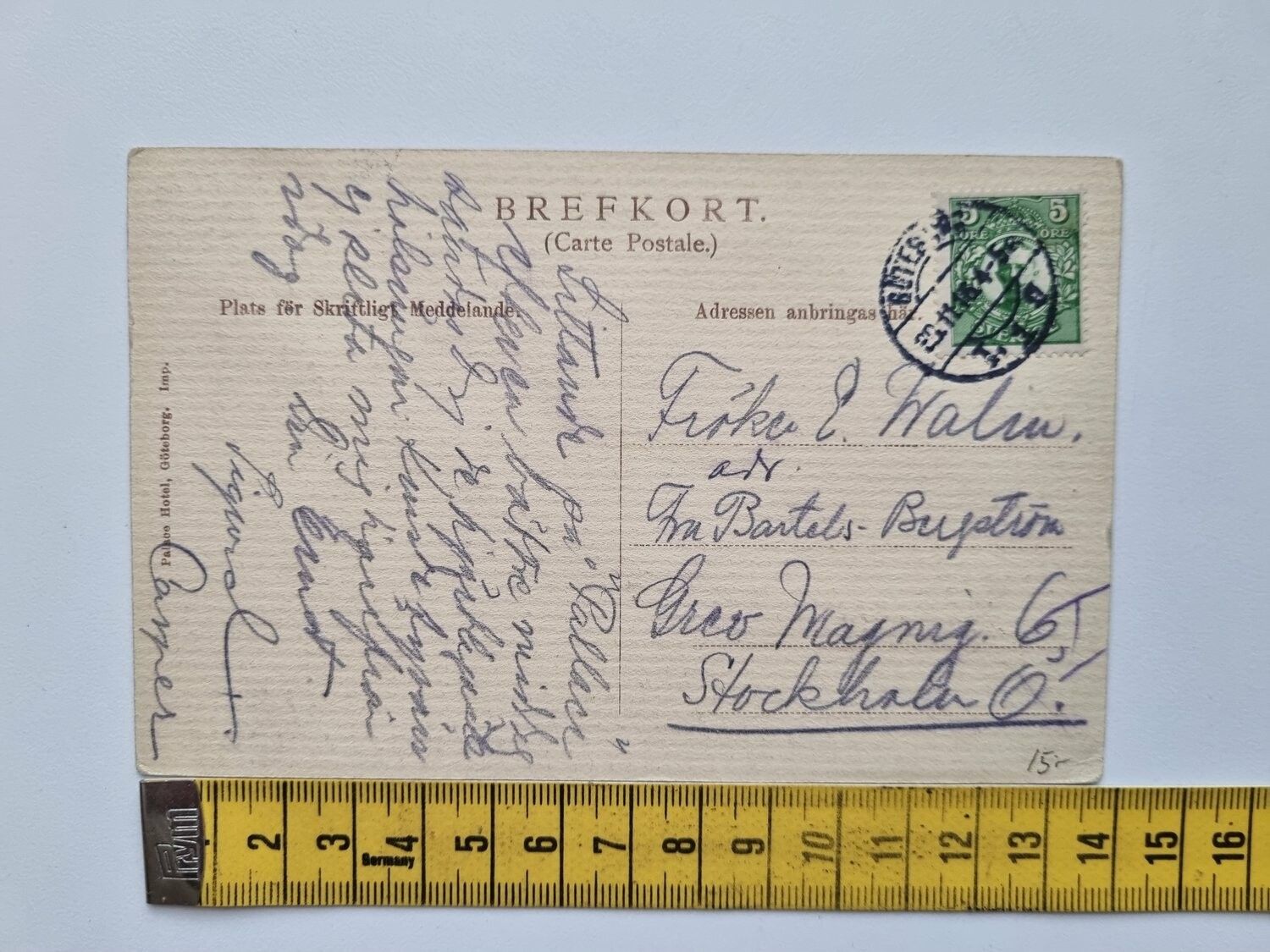 Vykort Parti af Vasaplatsen, Göteborg 1916