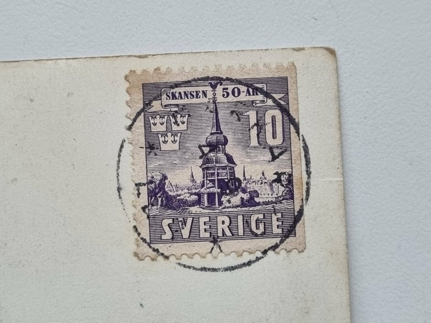 Vykort Parti från Getsjön, Markaryd, 1941