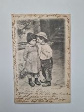 Vykort Pojke berättar hemlighet, 1906