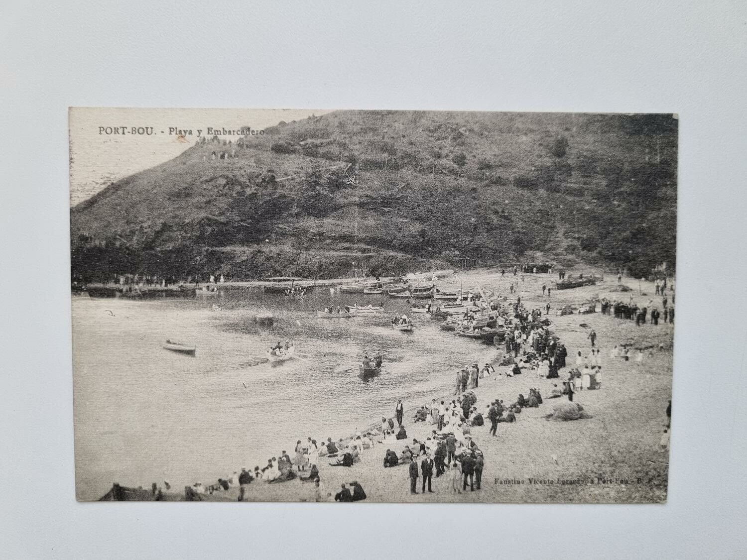 Vykort PORT-BOU. Playa y Embarcadero