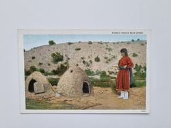 Vykort PUEBLO INDIAN BAKE OVENS.