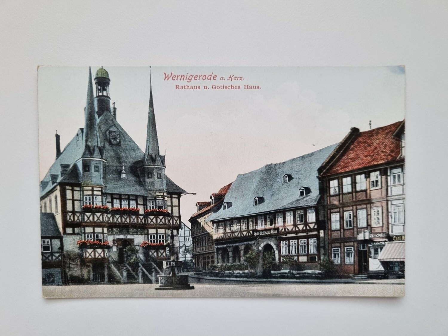 Vykort Rathaus Wernigerode