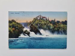 Vykort Rheinfall, Switzerland 1924