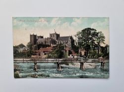 Vykort Ripon Cathedral from River